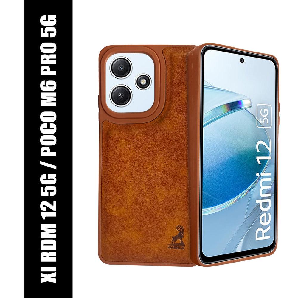 Aibex Shield Back Cover For Xiaomi Redmi 12 5G / Poco M6 Pro | Vegan Leather - Aibex